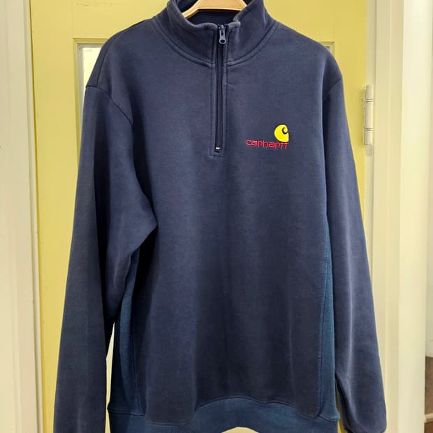 Carhartt WIP 네이비 하프집업 스웻셔츠