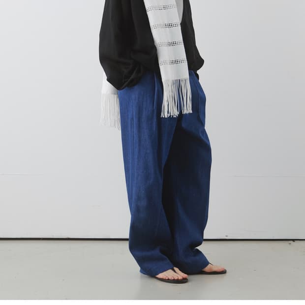 문달 Fringe Scarf in White 프린지 스카프