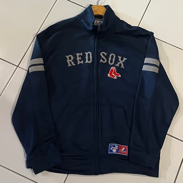 마제스틱 보스턴 레드삭스 네이비 트랙탑