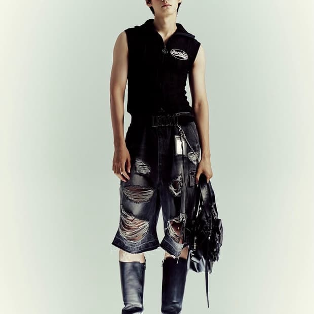 레씨토 Wave Zip-Up Knit Vest_[Black]