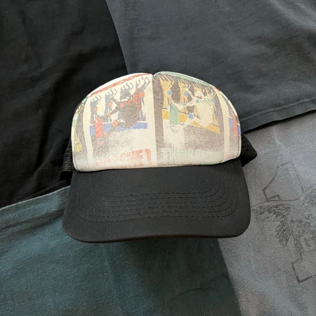 80s 90s 빈티지 트래셔 아트웍 메쉬 트러커캡
