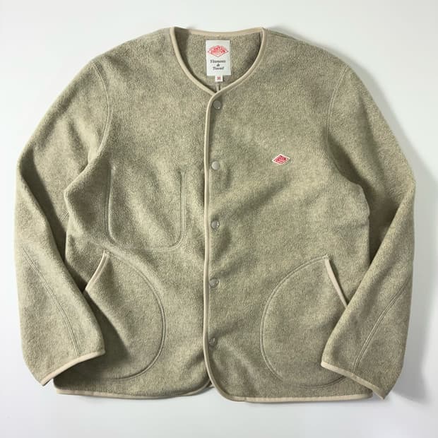 Danton  단톤 노카라 베이지 플리스 자켓  