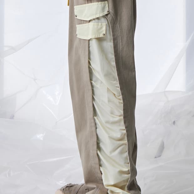 Rssc 나일론 믹스드 카고 데님 바지