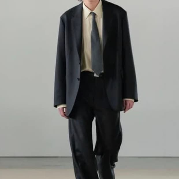 [5] 오라리 24fw 멜튼 울 차콜 셋업