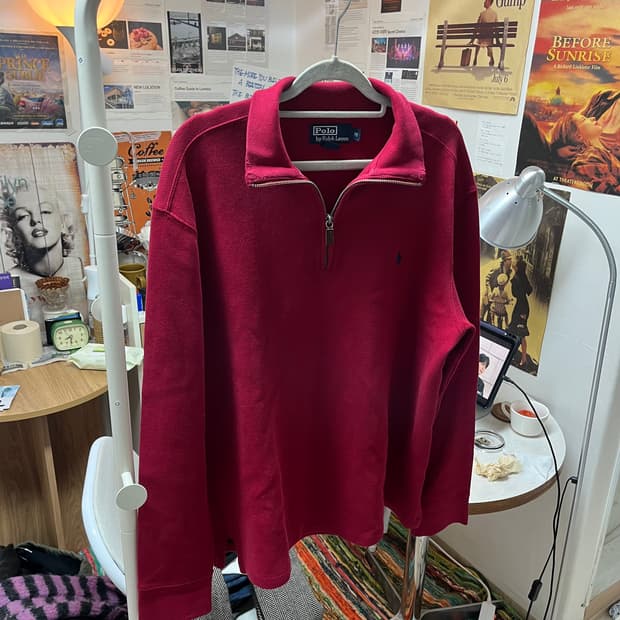 [M size] 폴로 랄프로렌 하프집업 버건디 