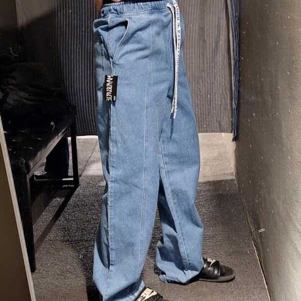 아디다스 X KSENIASCHNAIDER 연청 데님팬츠 새상품 24-28