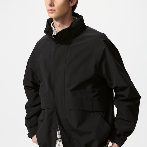 유니클로 윈드블럭 스탠드 블루종