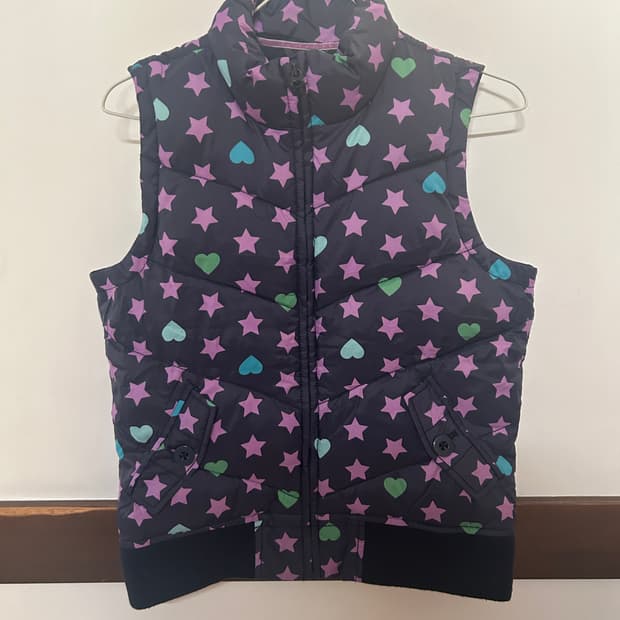 하트 별 패딩조끼