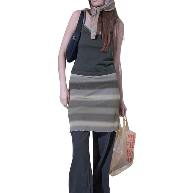 [F]퍼버즈 25ss 콤비네이션 스트랩 드레스/그레이