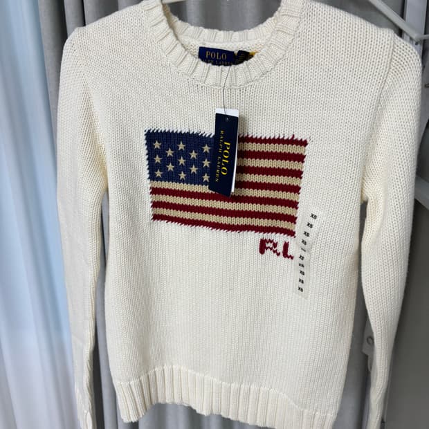 미국 폴로 랄프로렌 성조기 니트 XS 새상품 정가 $268