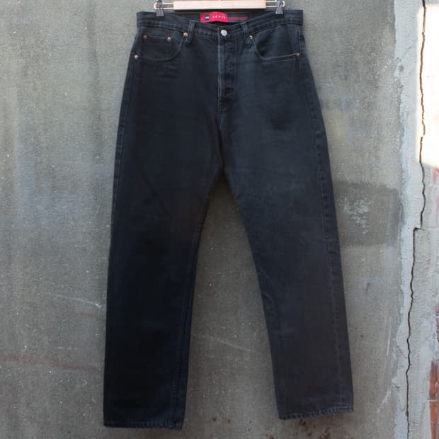 90s 리바이스 501 블랙 데님 팬츠 38/32 USA made
