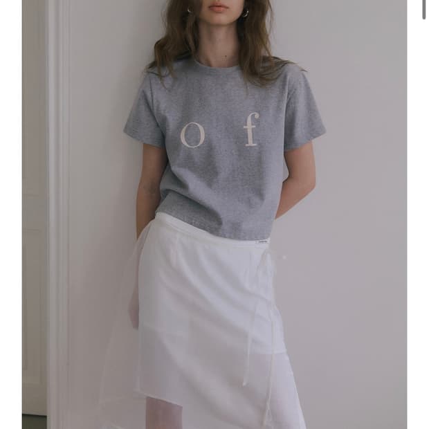 구함) 오버듀플레어 반팔 of logo t-shirt grey