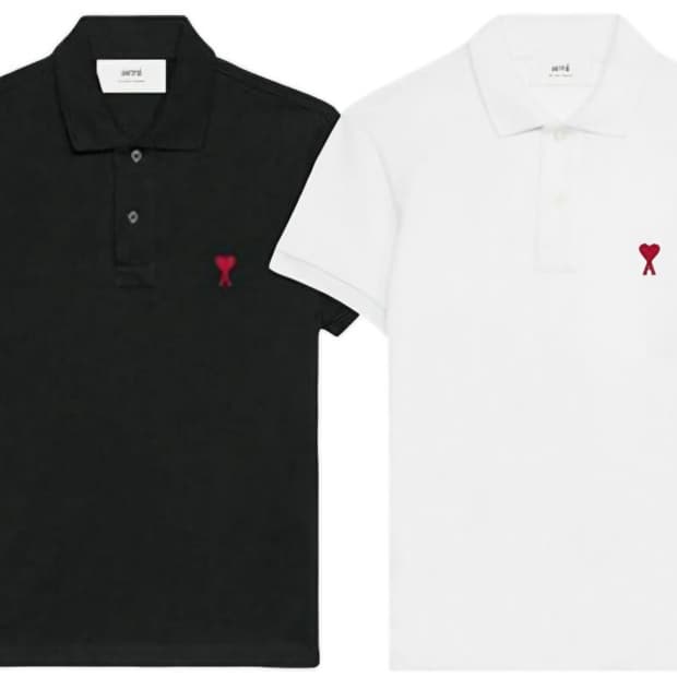 (새상품) 아미 스몰하트로고 반팔 카라티