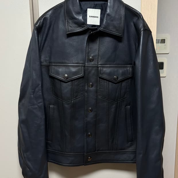 산드로 양가죽 레더 자켓