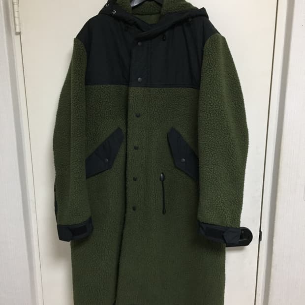 21AW 꼼데가르송 옴므 폴라텍 카키 코트