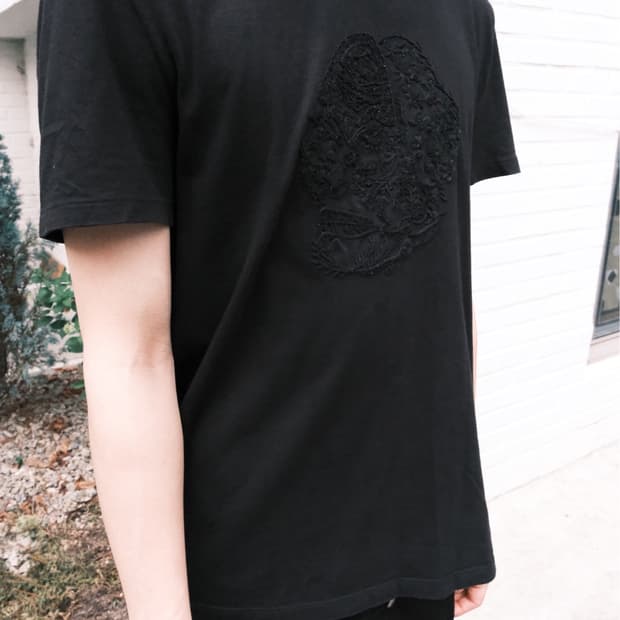 Alexander McQueen 자수 반팔 티셔츠 xs