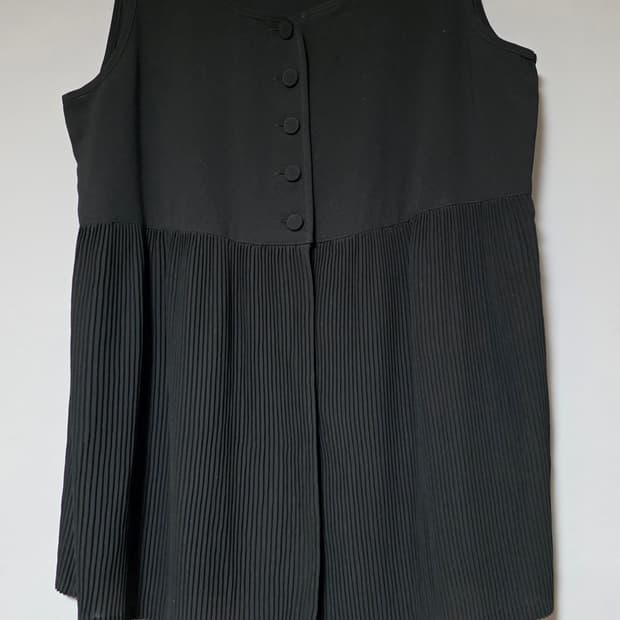 빈티지 콩단추 슬리브리스