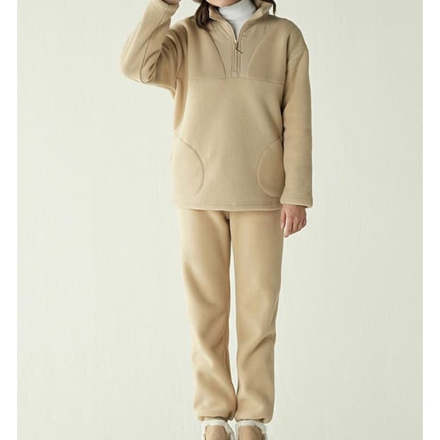 EXR 여성 기모 후리스 아락락+조거팬츠 세트