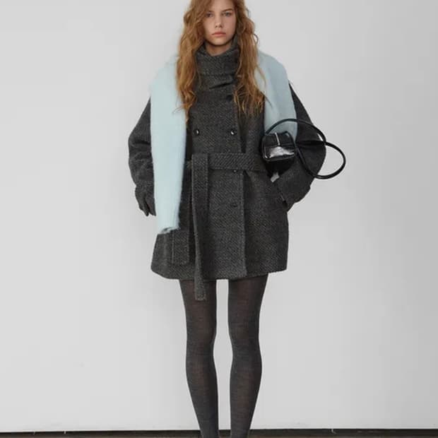 어텀 made 더블 하이넥 울코트