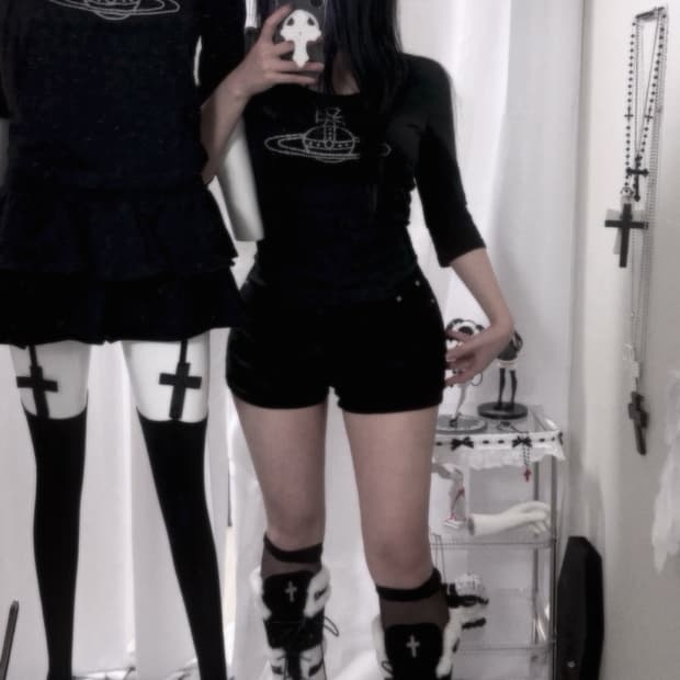 비비안웨스트우드 7부 orb 티셔츠