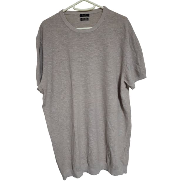 마시모두띠(Massimo Dutti) 리넨 니트 반팔 티셔츠 (L)
