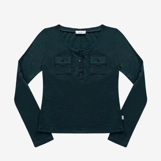 애즈온 ASON ATLANTA POCKET TEE / BLUE-GREEN