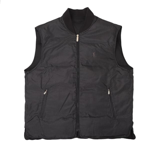 입생로랑 ysl로고 리버시블 구스 다운 베스트 조끼패딩