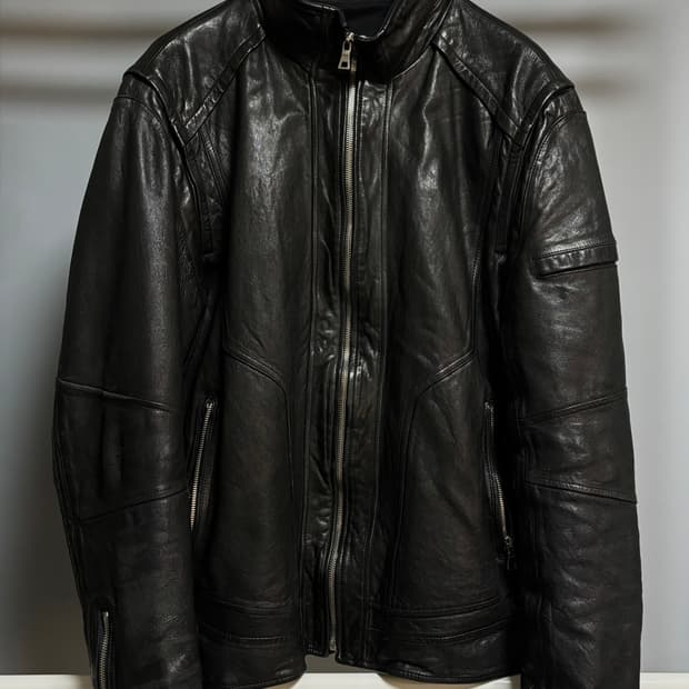 밀리터리 레더 자켓 