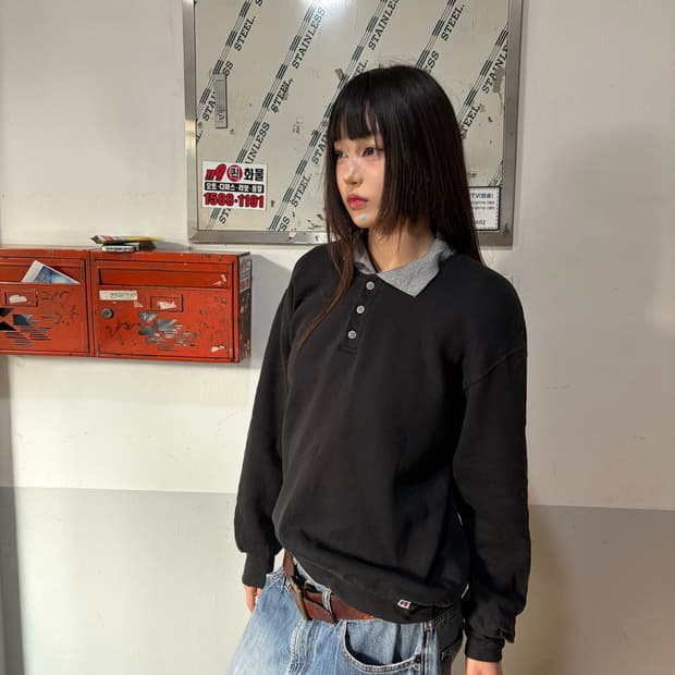 90s 올드스쿨 러셀 라지 헨리넥 