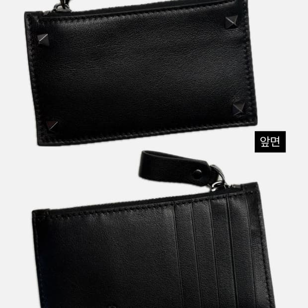 [정품] 발렌티노 락스터드 가죽 카드 지갑
