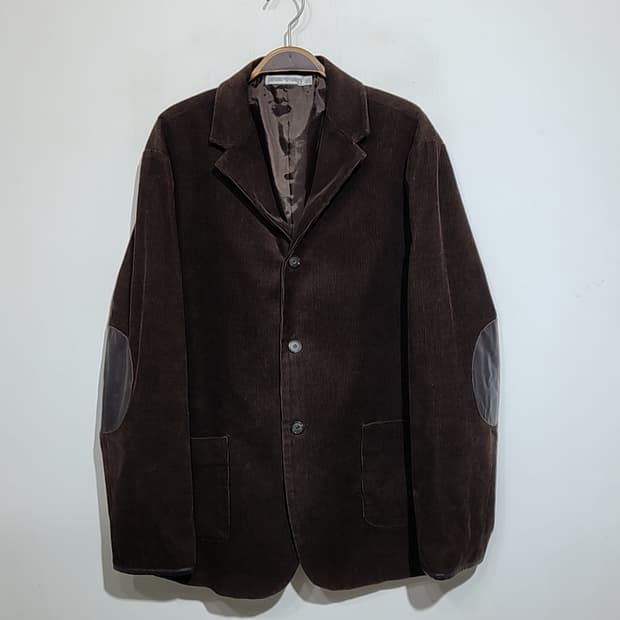 (L) 엠포리오 아르마니 코듀로이 자켓 브라운 싱글 골덴 블레이져 