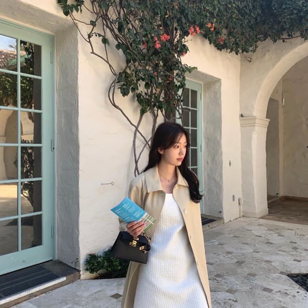 새상품) 르플레인 누아 트렌치코트