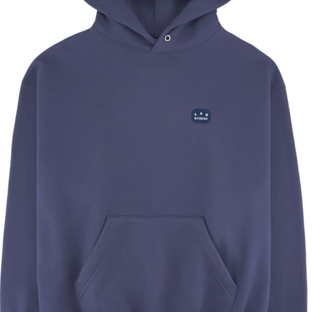 아이앱 스튜디오 아이앱 패치 후드티 블루 M 새상품