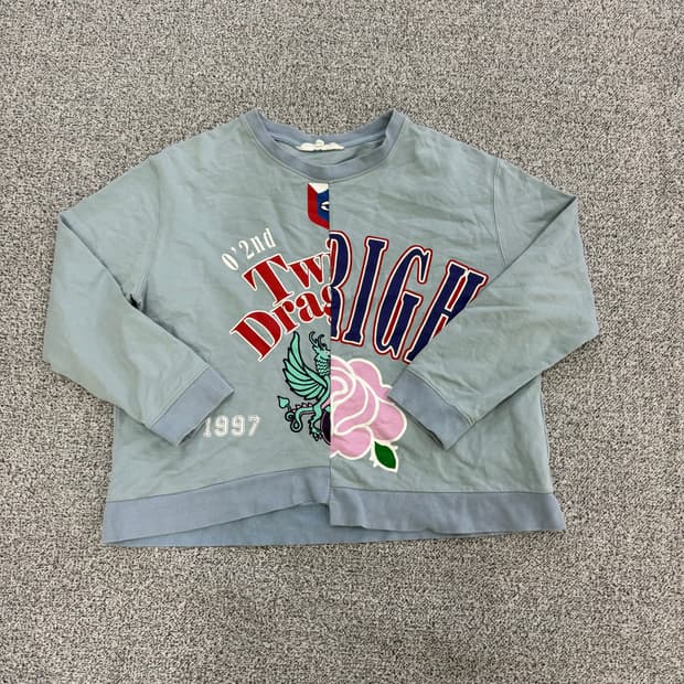 [M] 한섬 오즈세컨 빈티지 그래픽 스웻셔츠 0109T1