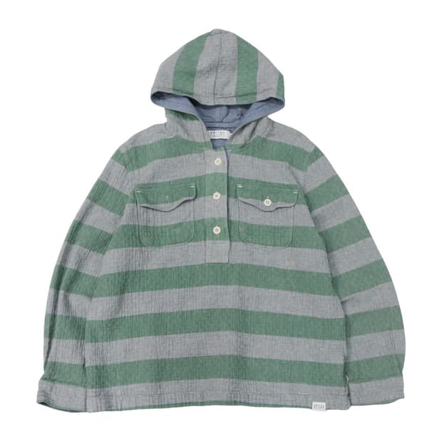 스위치 모션 스트라이프 패턴 후드자켓