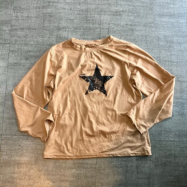 일본빈티지 핀터깔y2k 락스타 중앙스타 롱슬리브 긴팔티셔츠