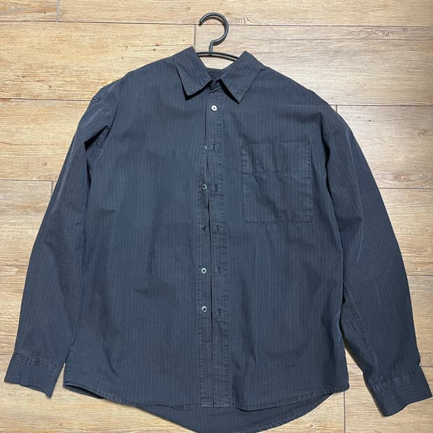 아르반 블루베리 스트라이프 셔츠 다이드 블루베이 2사이즈 새상품