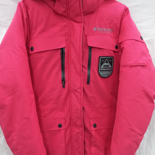 디스커버리 핑크 패딩 공용95