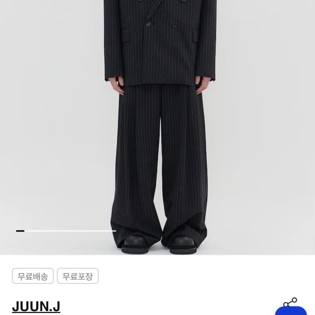 준지 울 블렌디드 스트라이프 자켓 48사이즈 새상품