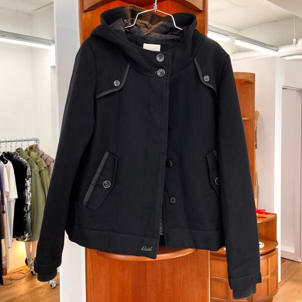 [S] 디젤 울 후드 숏 자켓