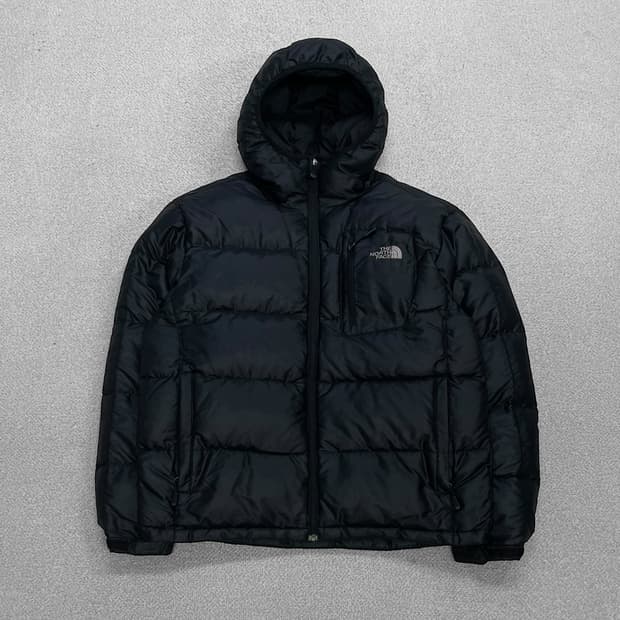 노스페이스 700 다운 후드 패딩 블랙