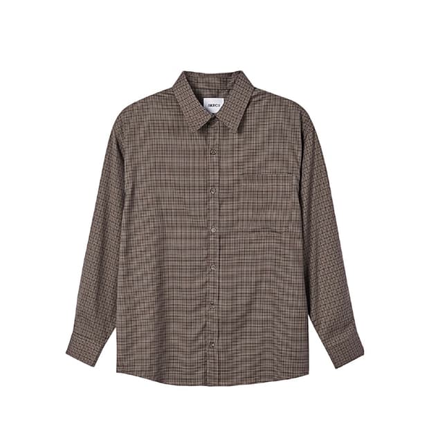 (1회착 택포가격) 아케시 아르빈 체크 셔츠 브라운 L
