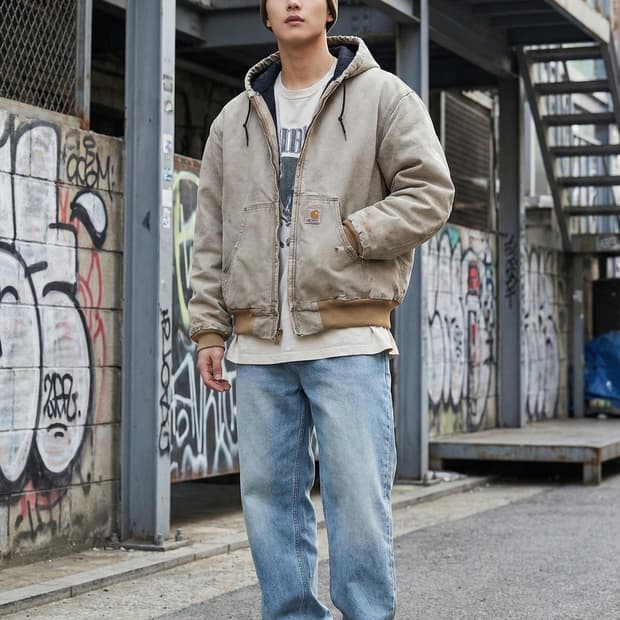 Carhartt 칼하트 J68 샌드스톤 액티브 자켓
