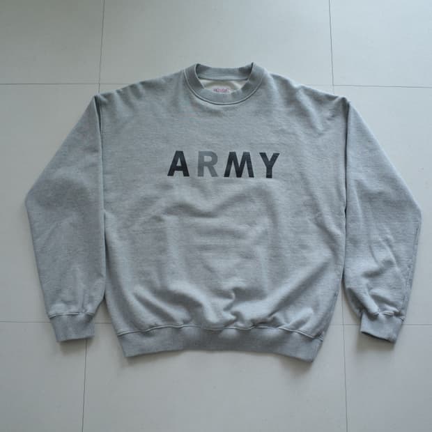 [Deutero] 듀테로 ARMY 스웨트셔츠 그레이 (L)-택없는 새상품