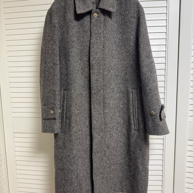 23FW 삼성물산 비이커 헤링본 트위드 발마칸 맥코트 오버핏 1