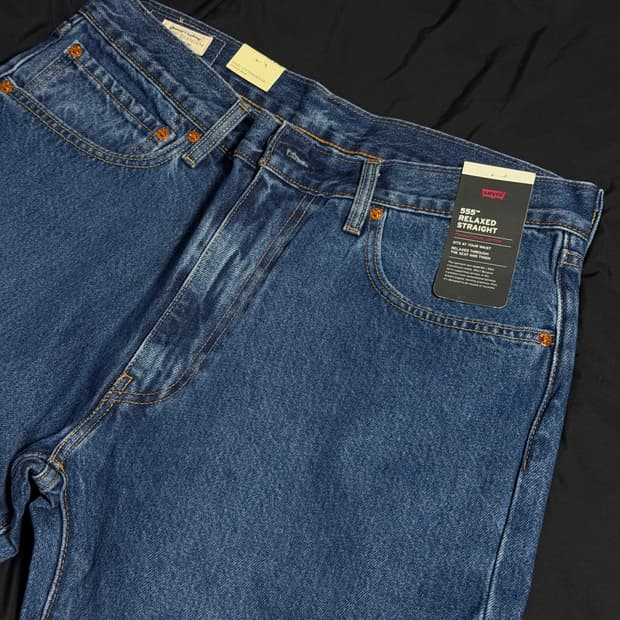 리바이스 555 릴랙스 스트레이트 중청 34x32