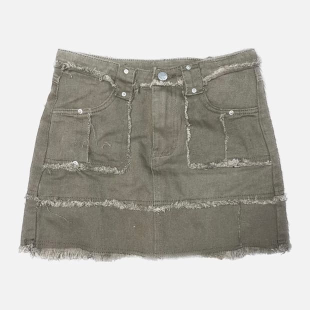 vintage tassel grunge mini skirt