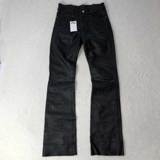 할리데이비슨 부츠컷 레더팬츠  