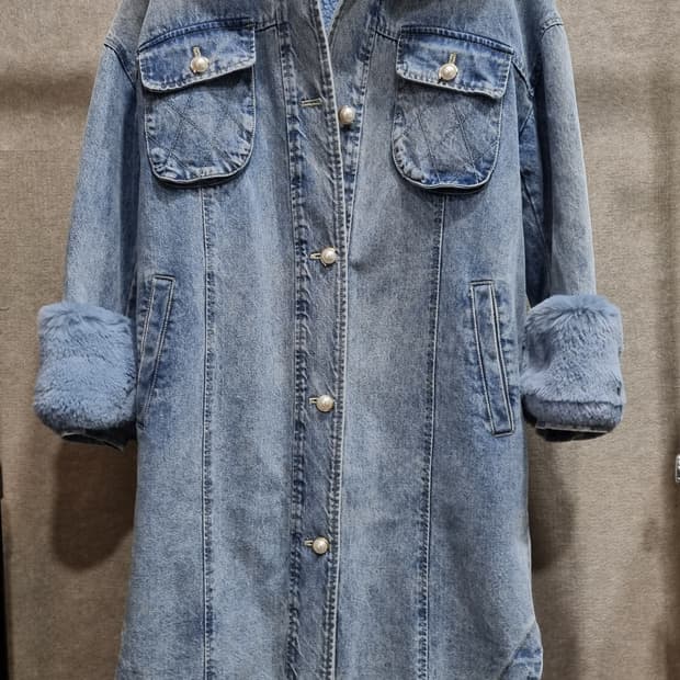 여성 55size 오즈세컨 데님 점퍼 자켓