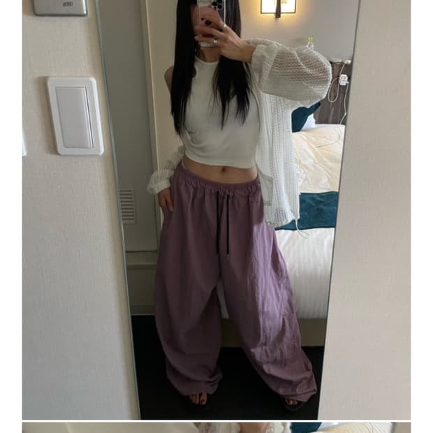 데이도어 데도 나일론 팬츠 포도